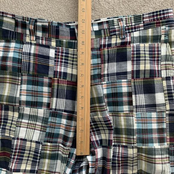 Jos A Bank Patchwork Pants Men's 38x30 (Fits 38x29) Madras Plaid Cotton Preppy - Picture 5 of 10